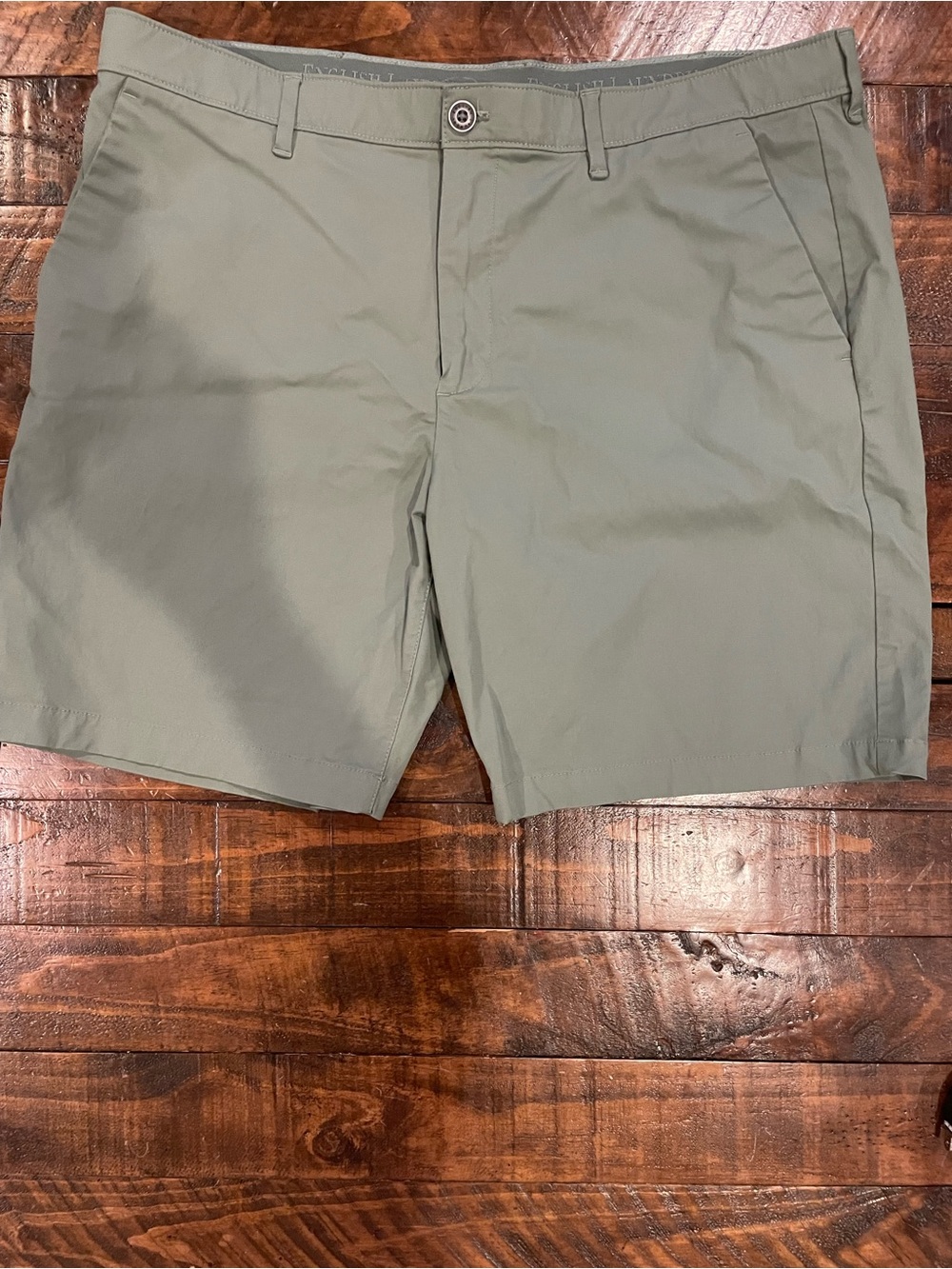 English Laundry Olive Flat-Front Performance Shorts